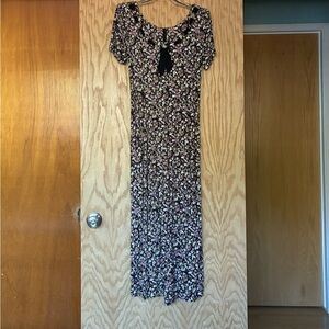 Vintage 80’s Floral Black Jumpsuit